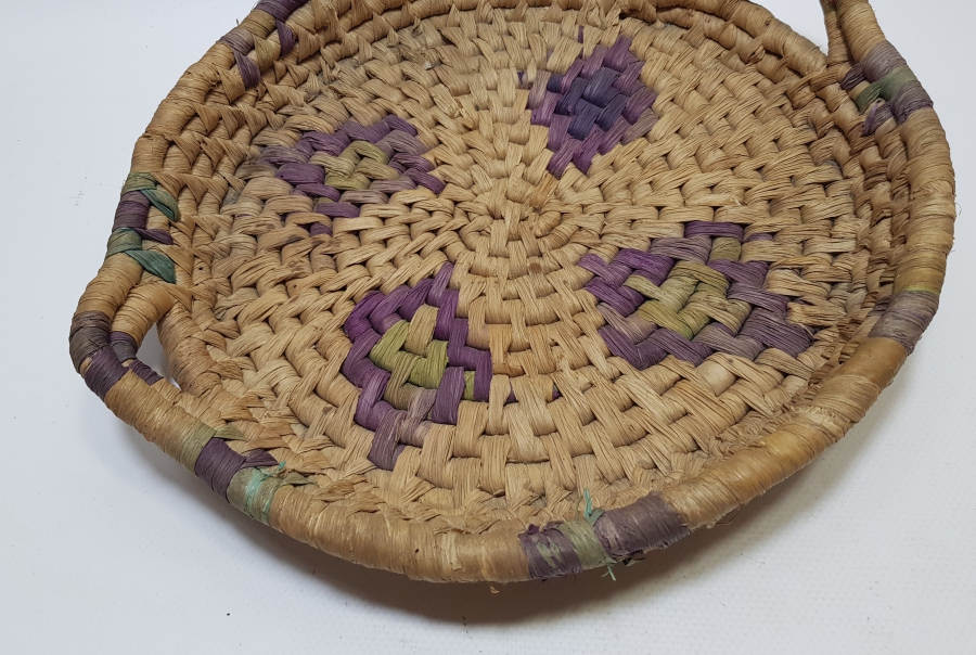 OSMANLI DÖNEMİ HURMA DALLARINDAN YAPILMIŞ KÖK BOYALI NADİR HURMALIK