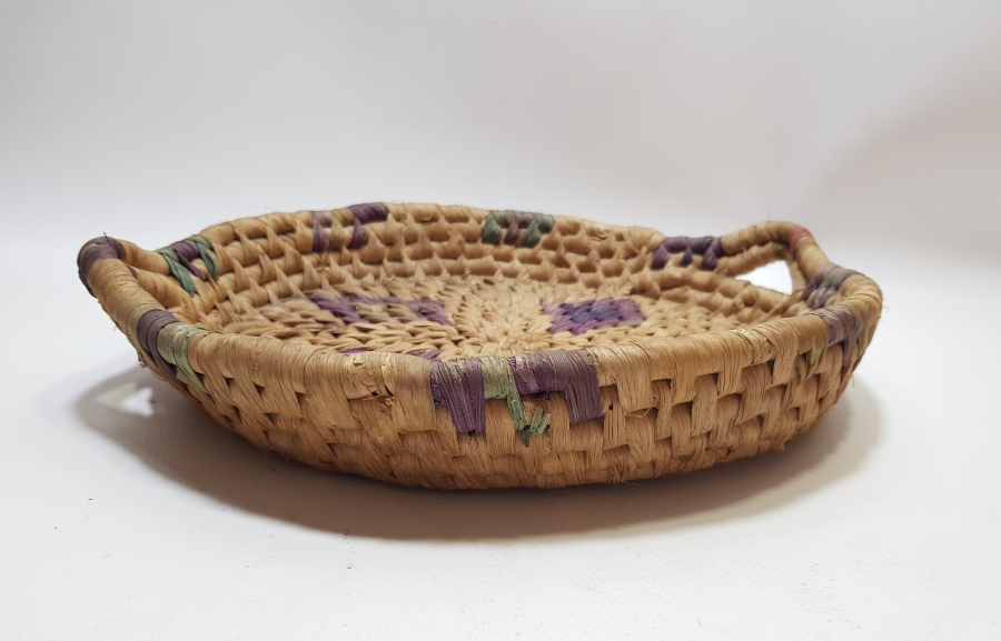 OSMANLI DÖNEMİ HURMA DALLARINDAN YAPILMIŞ KÖK BOYALI NADİR HURMALIK