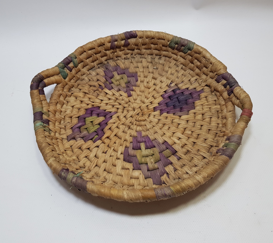 OSMANLI DÖNEMİ HURMA DALLARINDAN YAPILMIŞ KÖK BOYALI NADİR HURMALIK