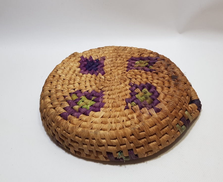 OSMANLI DÖNEMİ HURMA DALLARINDAN YAPILMIŞ KÖK BOYALI NADİR HURMALIK