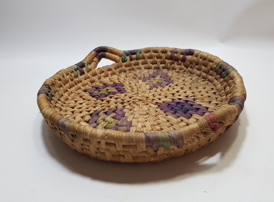 OSMANLI DÖNEMİ HURMA DALLARINDAN YAPILMIŞ KÖK BOYALI NADİR HURMALIK