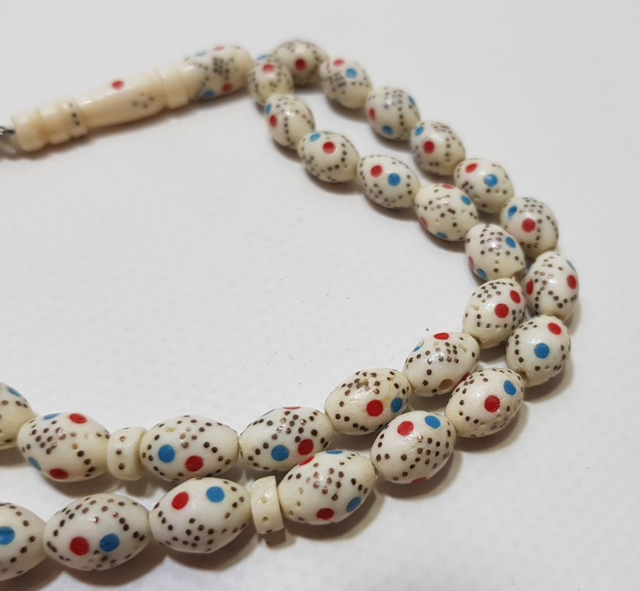 ÜZERİ İŞLEMELİ ANTİKA KEMİK TESPİH