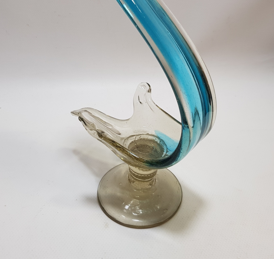 KUĞU FORMUNDA YAPILMIŞ ANTİKA MURANO BÜYÜK BOY LOKUMLUK