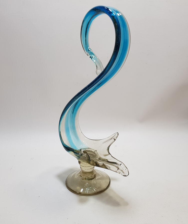 KUĞU FORMUNDA YAPILMIŞ ANTİKA MURANO BÜYÜK BOY LOKUMLUK