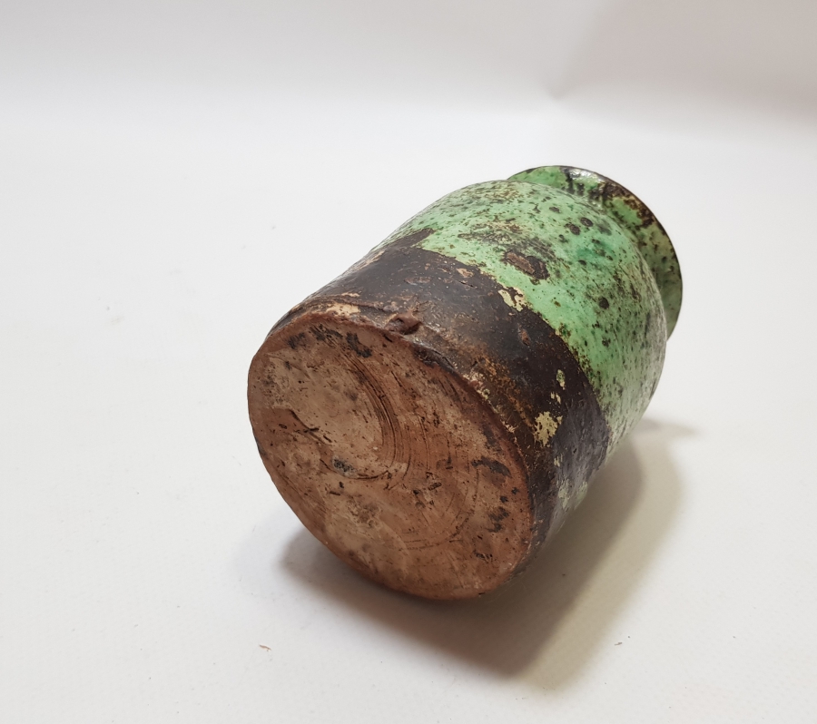 OSMANLI DÖNEMİ NADİR RENKTE KÜTAHYA İŞİ ŞİFACI - ECZACI KAVANOZU