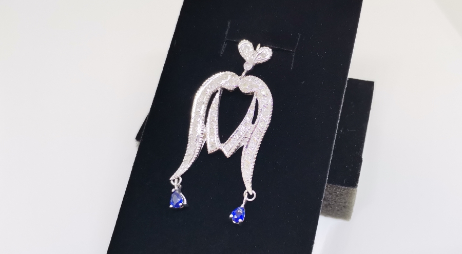 SAFİR VE PIRLANTA TAŞLI AİLE TASFİRLİ KOLYE UCU