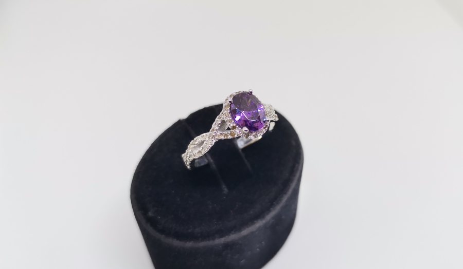 AMETİST VE PIRLANTA TAŞLI SONSULUK MODEL YÜZÜK