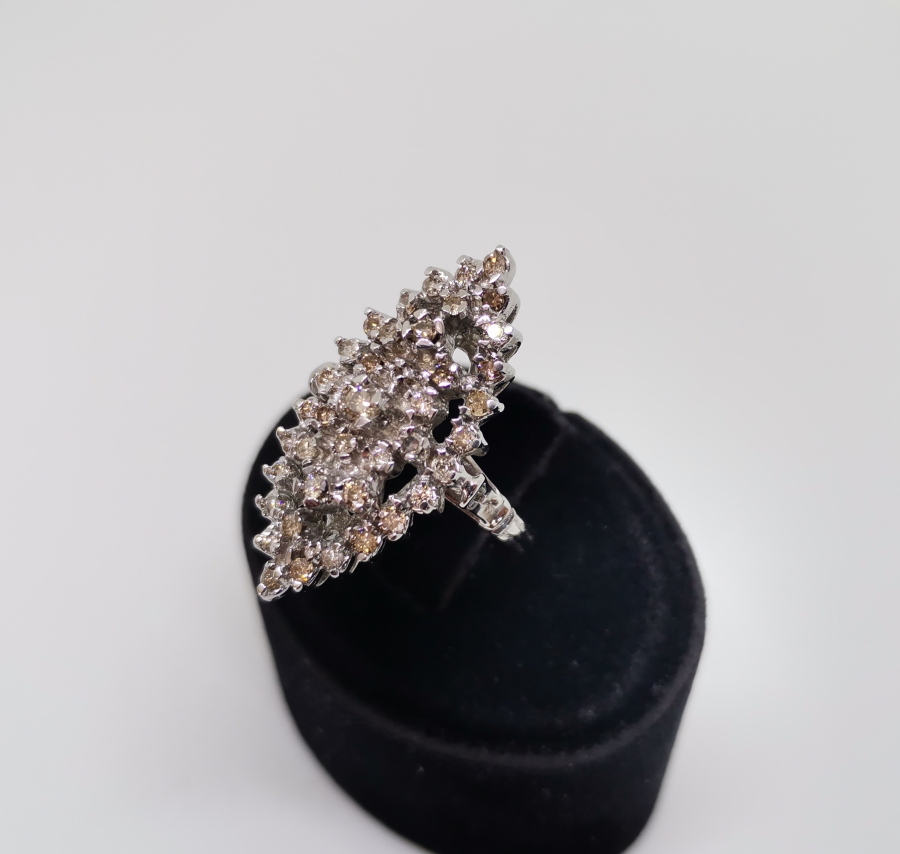 SERPME MEKİK MODELİ PIRLANTA TAŞLI YÜZÜK