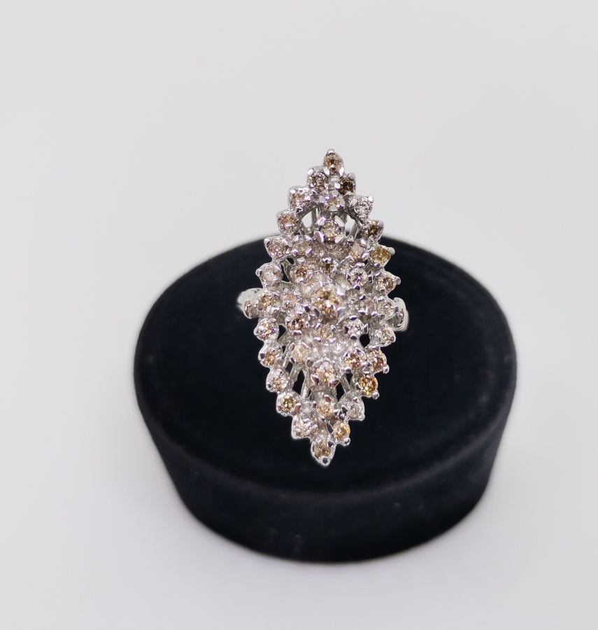 SERPME MEKİK MODELİ PIRLANTA TAŞLI YÜZÜK