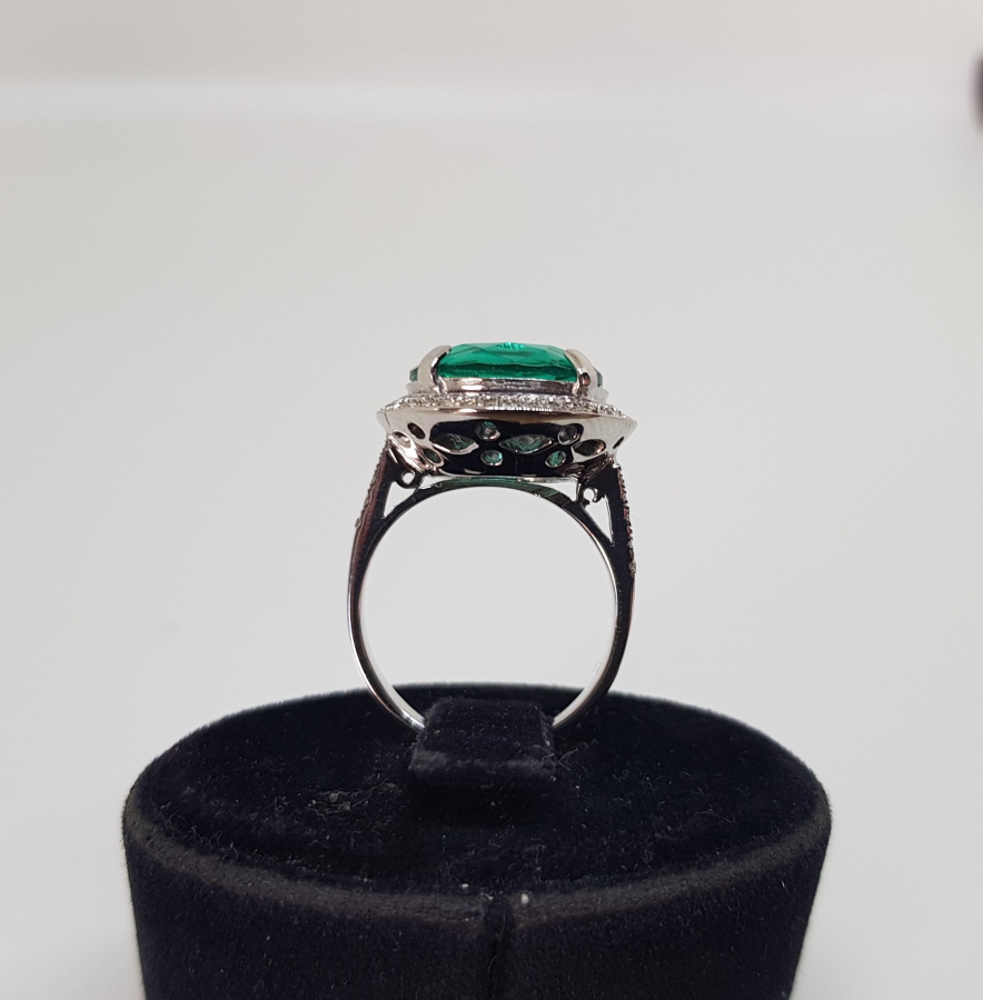 BÜYÜK SİTRİN VE PIRLANTA TAŞLI YÜZÜK