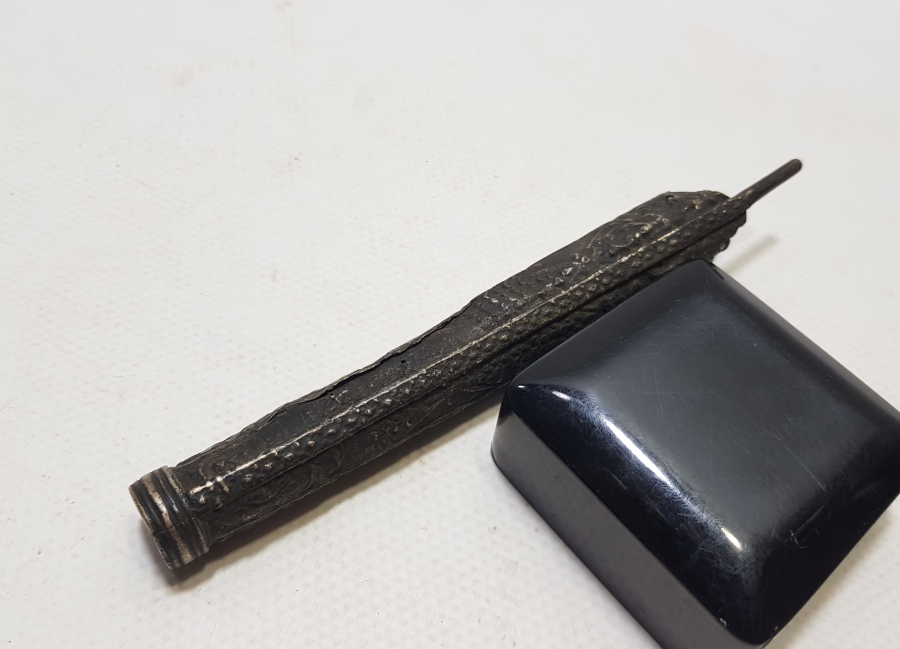 OSMANLI DÖNEMİ GÜMÜŞ PİŞTOV NAMLU APLİĞİ