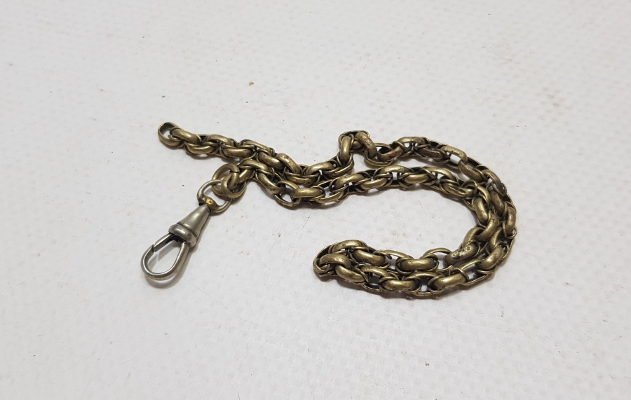 OSMANLI DÖNEMİ ALTIN KAPLAMA EL YAPIMI AŞIK ZİNCİRİ PRİOR CEP SAATİ KÖSTEĞİ