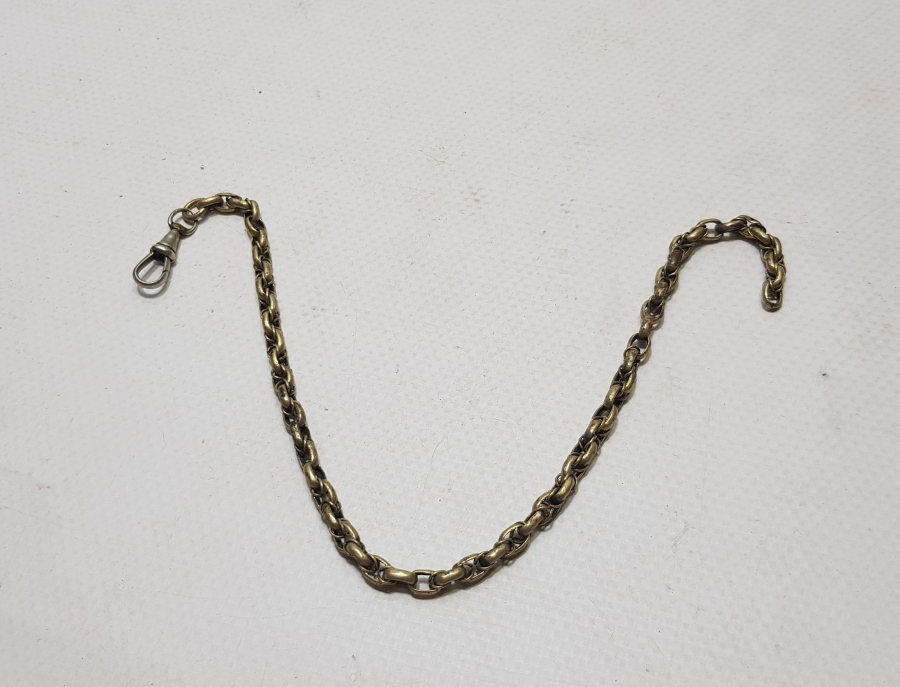 OSMANLI DÖNEMİ ALTIN KAPLAMA EL YAPIMI AŞIK ZİNCİRİ PRİOR CEP SAATİ KÖSTEĞİ