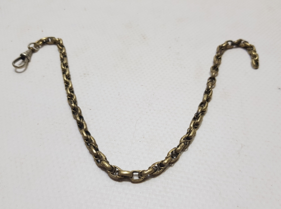 OSMANLI DÖNEMİ ALTIN KAPLAMA EL YAPIMI AŞIK ZİNCİRİ PRİOR CEP SAATİ KÖSTEĞİ