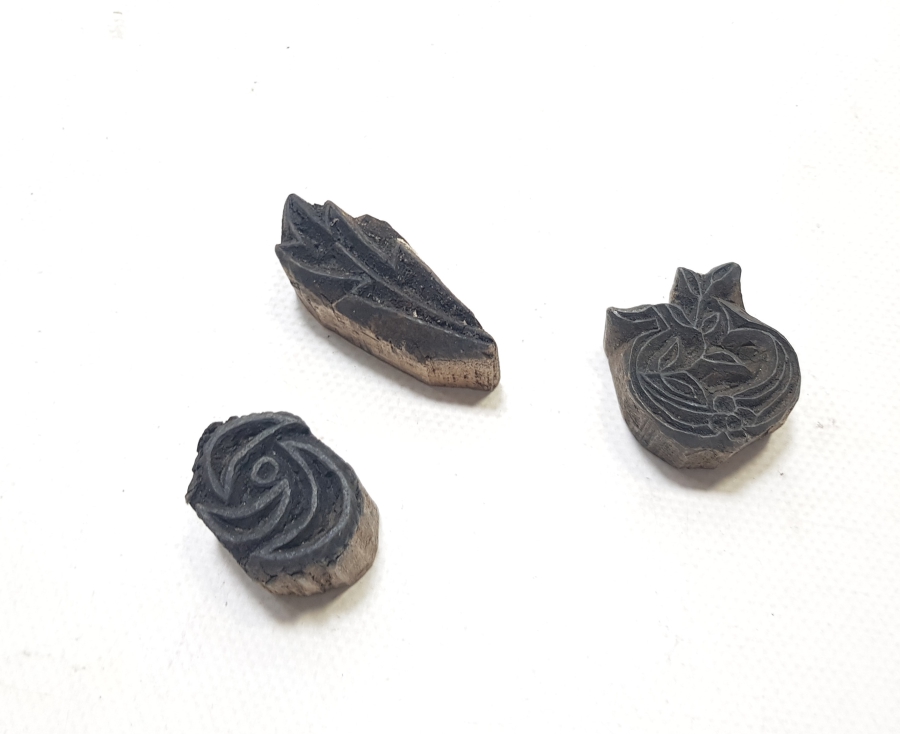 OSMANLI DÖNEMİ EL OYMA 3 ADET TOKAT İŞİ BASKI KALIBI LOTU