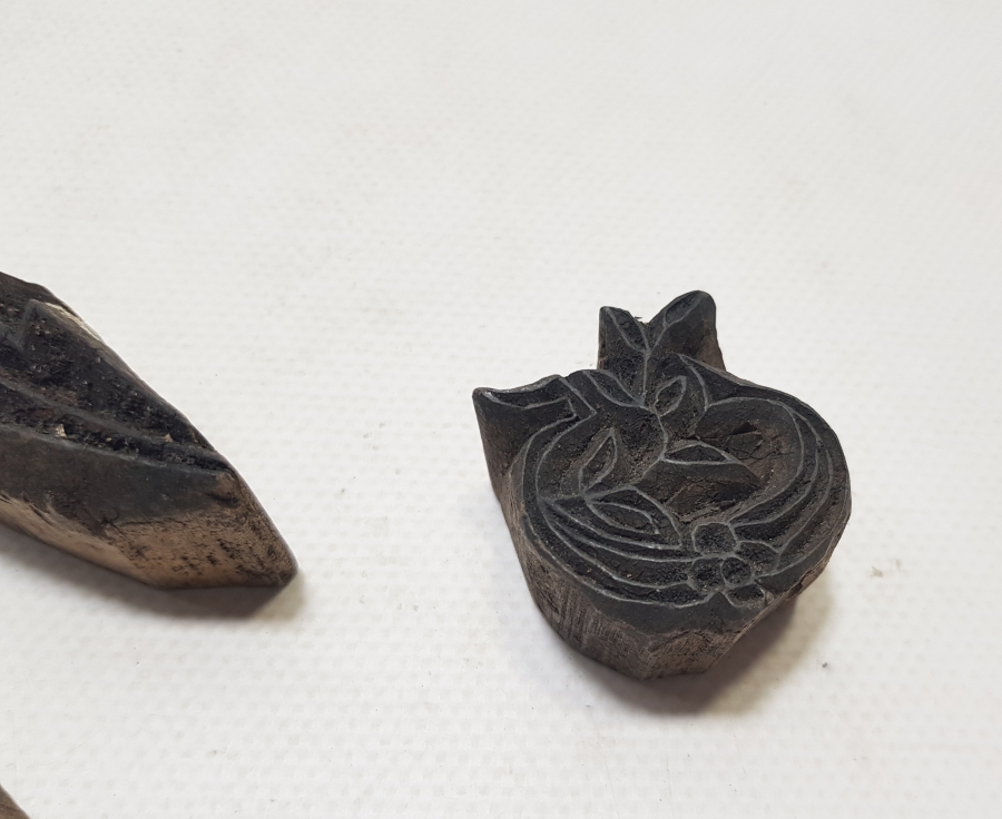 OSMANLI DÖNEMİ EL OYMA 3 ADET TOKAT İŞİ BASKI KALIBI LOTU