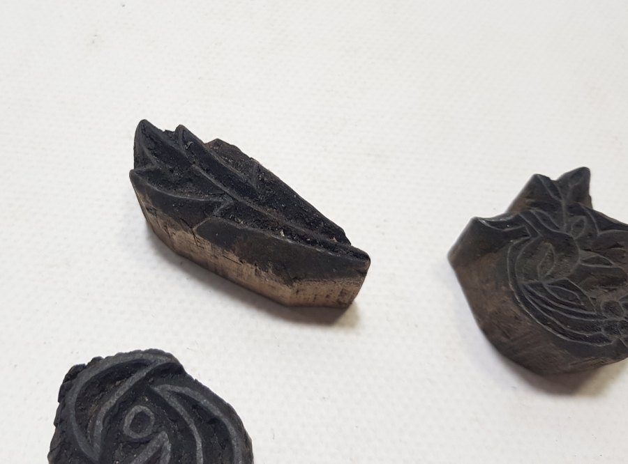 OSMANLI DÖNEMİ EL OYMA 3 ADET TOKAT İŞİ BASKI KALIBI LOTU