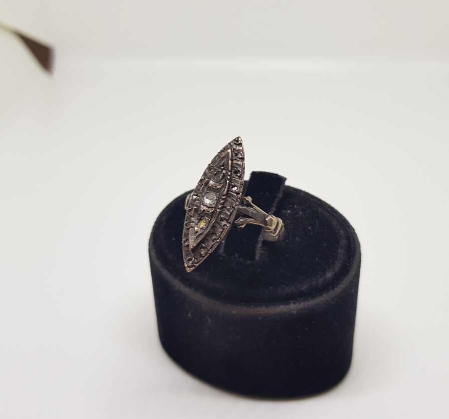 OSMANLI DÖNEMİ ELMAS TAŞLI ALTIN MEKİK YÜZÜK