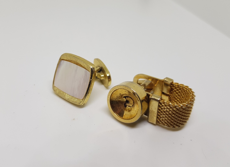 2 ADET ALTIN KAPLAMA KOL DÜĞMELERİ