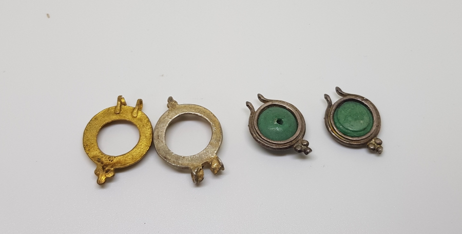 ANTİKA GÜMÜŞ VE ALTIN KAPLAMA KOLYE PARÇALARI