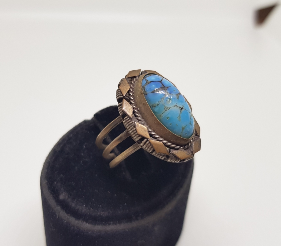 YOKLUK DÖNEMİ EL YAPIMI ESKİŞEHİR İŞİ YÜZÜK