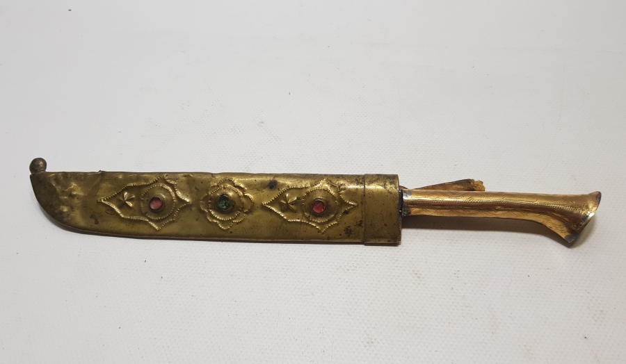 ÜZERİNDE ŞEHRİ HAN YAZILI TÜRKMEN AVCI BIÇAĞI