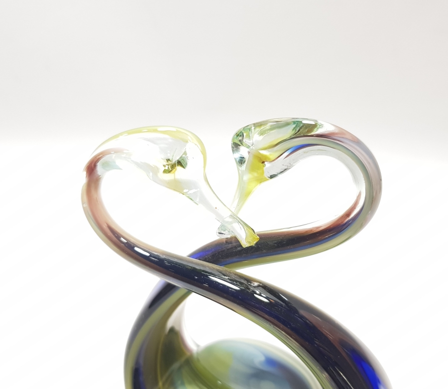 ANTİKA MURANO DANS EDEN KUĞULAR KONULU CAM MASA ÜSTÜ OBJESİ