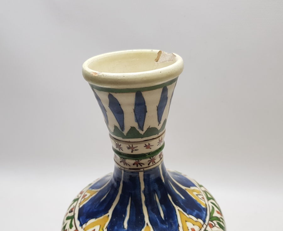 EL BOYAMA USTA İŞİ BÜYÜK BOY ANTİKA KÜTAHYA VAZO