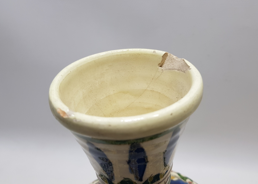 EL BOYAMA USTA İŞİ BÜYÜK BOY ANTİKA KÜTAHYA VAZO