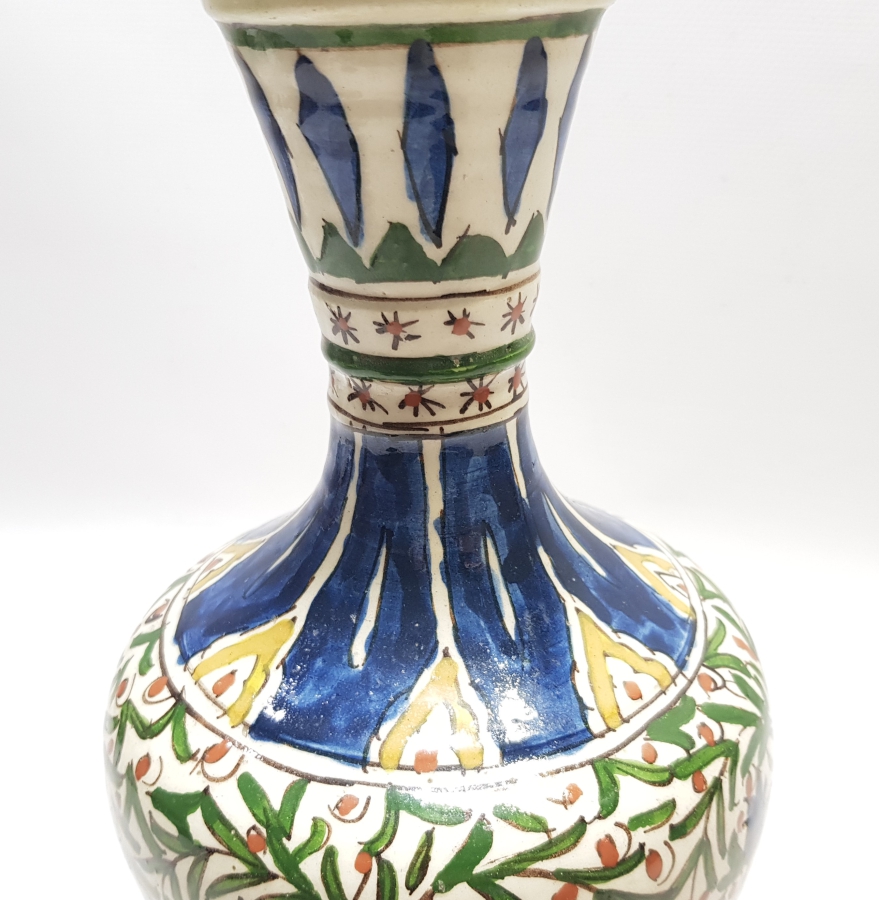 EL BOYAMA USTA İŞİ BÜYÜK BOY ANTİKA KÜTAHYA VAZO