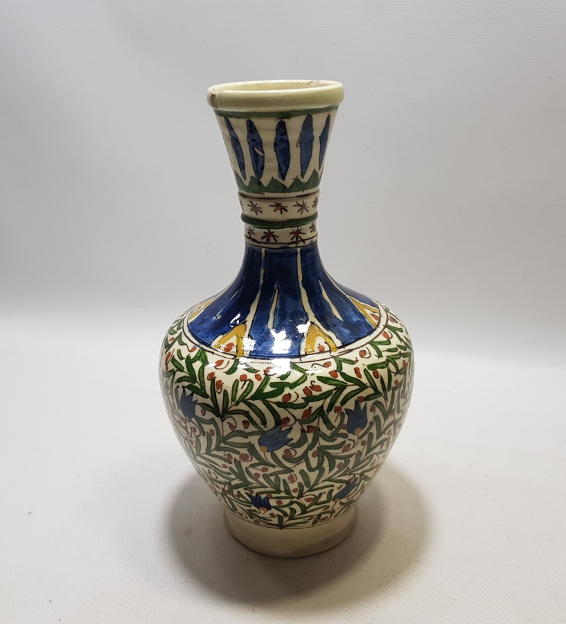 EL BOYAMA USTA İŞİ BÜYÜK BOY ANTİKA KÜTAHYA VAZO