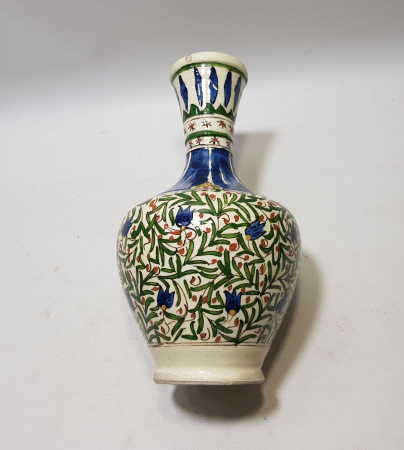 EL BOYAMA USTA İŞİ BÜYÜK BOY ANTİKA KÜTAHYA VAZO