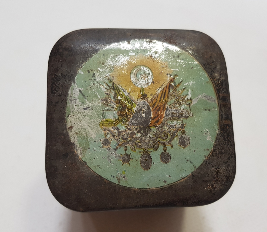 ÜZERİNDE OSMANLI DEVLET ARMASI BULUNAN OSMANLI DÖNEMİ ÇOK NADİR ÇAY KUTUSU