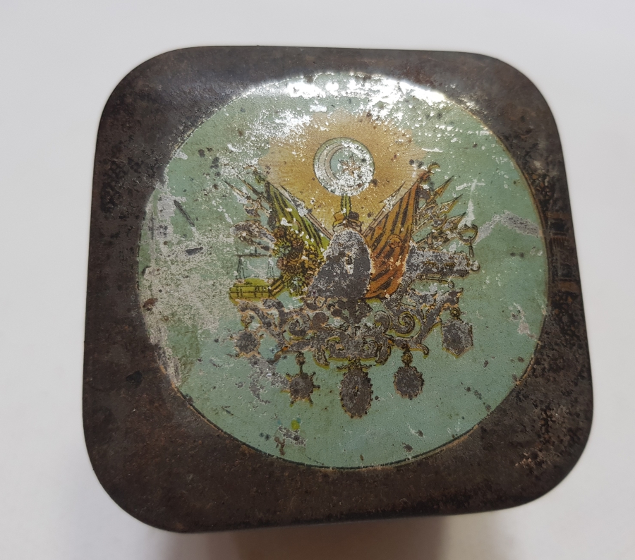 ÜZERİNDE OSMANLI DEVLET ARMASI BULUNAN OSMANLI DÖNEMİ ÇOK NADİR ÇAY KUTUSU