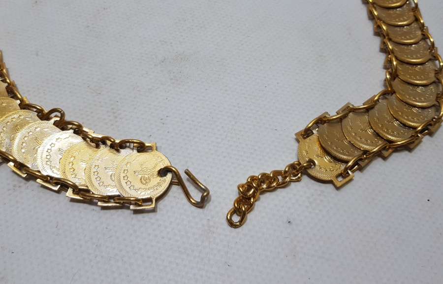 ALTIN KAPLAMA ANTİKA GELİN KEMERİ