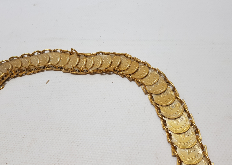 ALTIN KAPLAMA ANTİKA GELİN KEMERİ