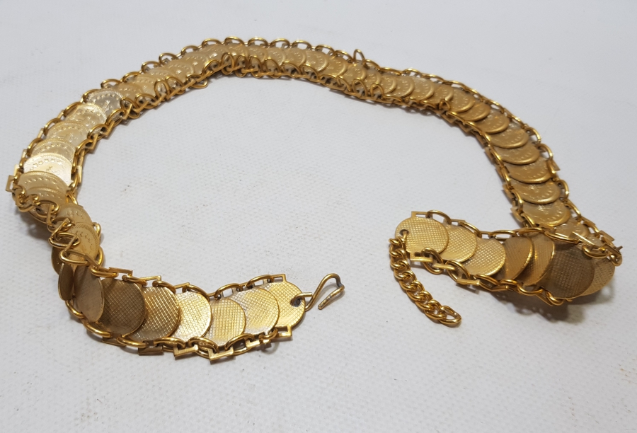 ALTIN KAPLAMA ANTİKA GELİN KEMERİ