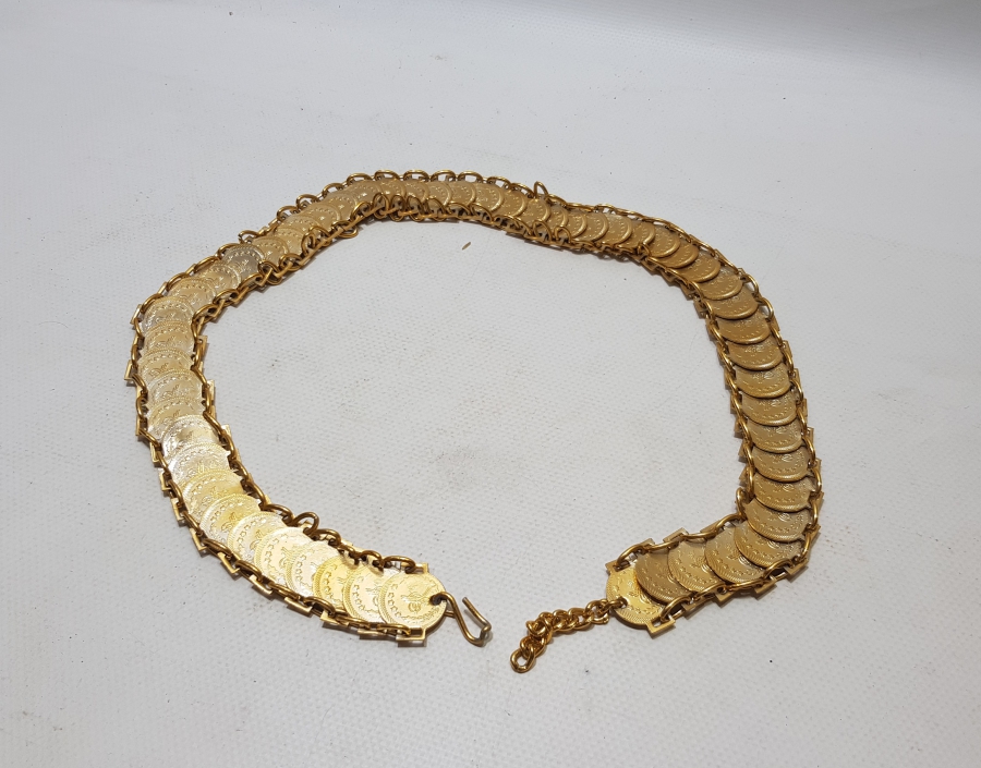 ALTIN KAPLAMA ANTİKA GELİN KEMERİ