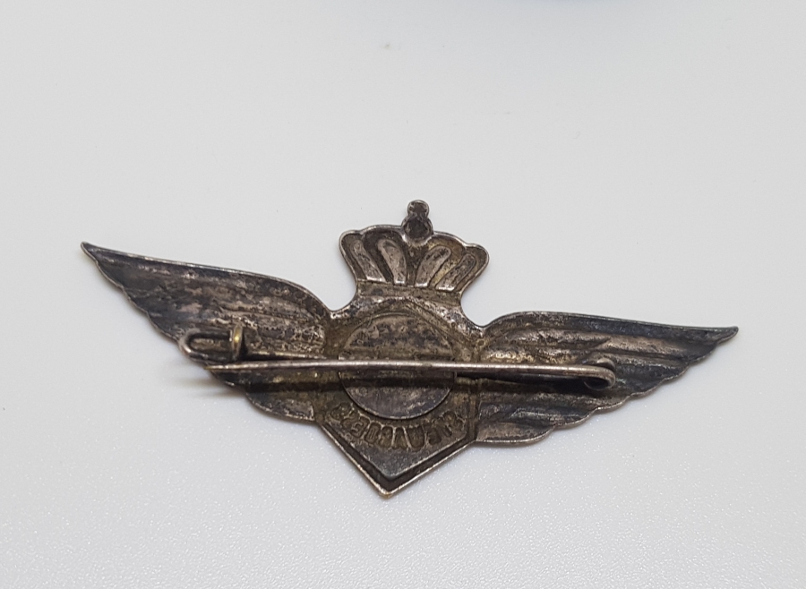 ANTİKA GÜMÜŞ KLM HAVA YOLLARI HOSTES ROZETİ