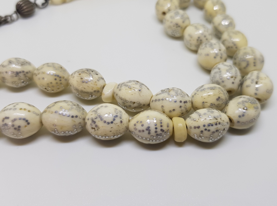 ESMAÜL HÜSNA YAZILI GÜMÜŞ ÇAKMALI ÖZEL YAPIM OSMANLI DÖNEMİ TESPİH