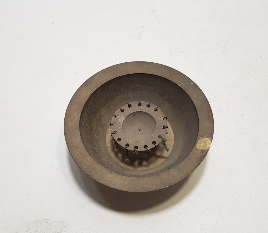 EL KAZIMA AYETLERLE DEKORLU ANTİKA ŞİFA TASI