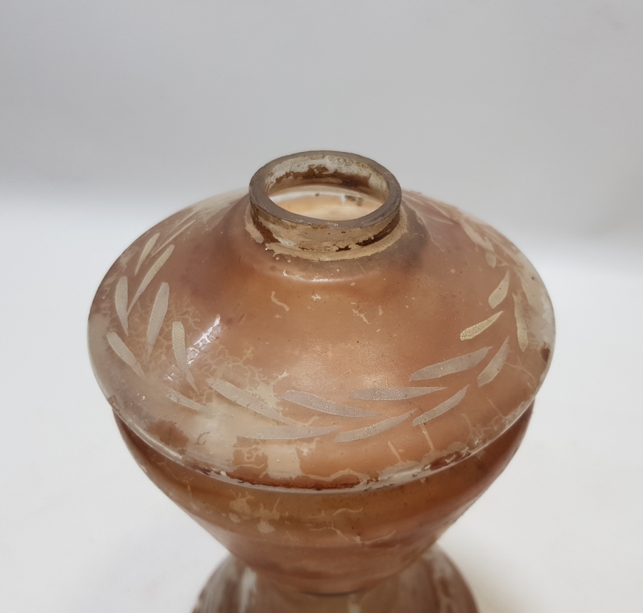 OSMANLI DÖNEMİ ÜZERİ EL BOYAMA GAZ LAMBASI