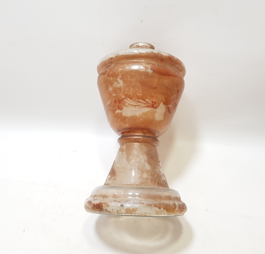 OSMANLI DÖNEMİ ÜZERİ EL BOYAMA GAZ LAMBASI