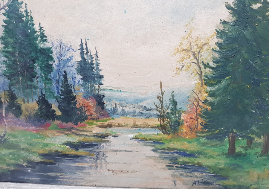 İZMİRLİ MEŞHUR RESSAM ALİ KAR'A AİT TUVAL ÜZERİ YAĞLIBOYA TABLO