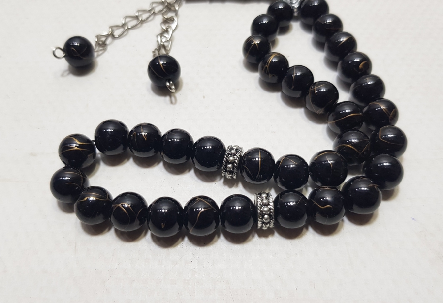 ÜZERLERİ İŞLEMELİ DOĞALTAŞ TESPİH