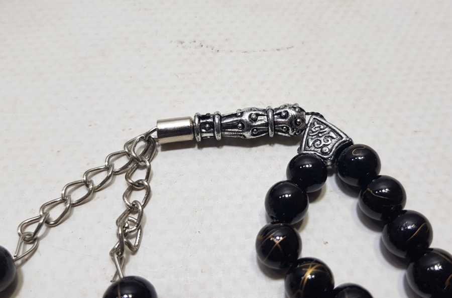 ÜZERLERİ İŞLEMELİ DOĞALTAŞ TESPİH