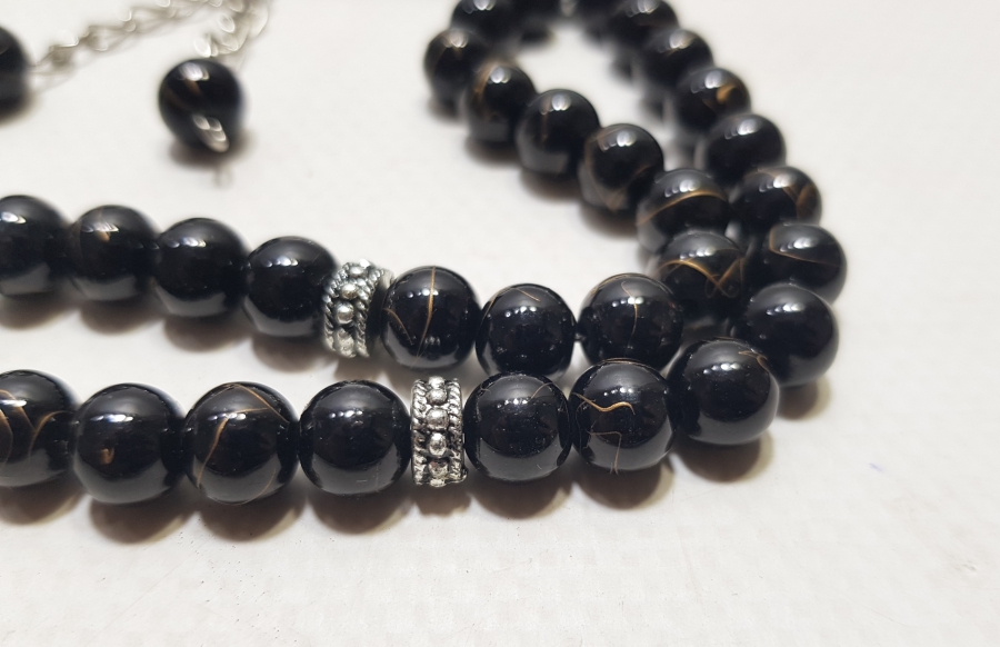 ÜZERLERİ İŞLEMELİ DOĞALTAŞ TESPİH