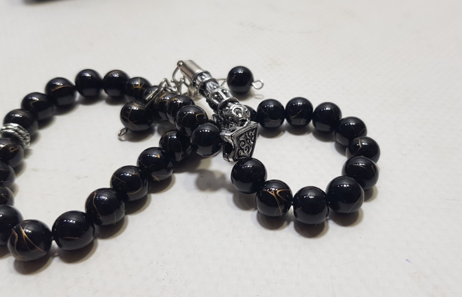 ÜZERLERİ İŞLEMELİ DOĞALTAŞ TESPİH