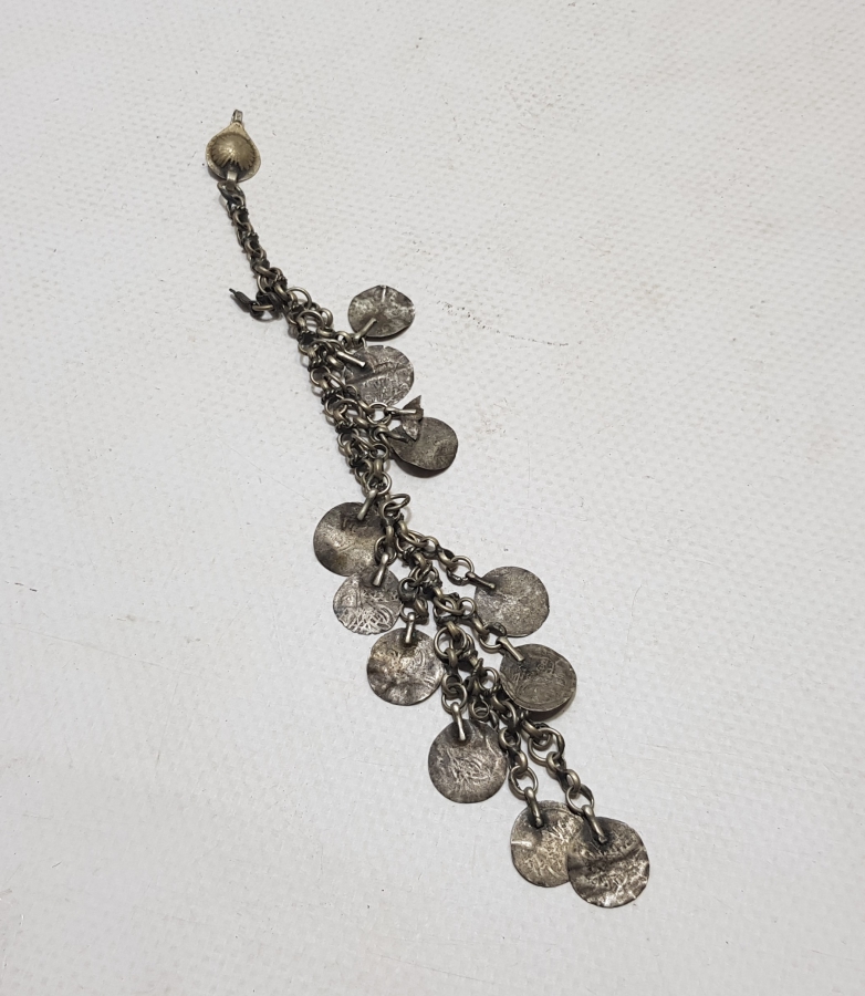 OSMANLI DÖNEMİ GÜMÜŞ PENEZLİ GELİN FES SÜSÜ