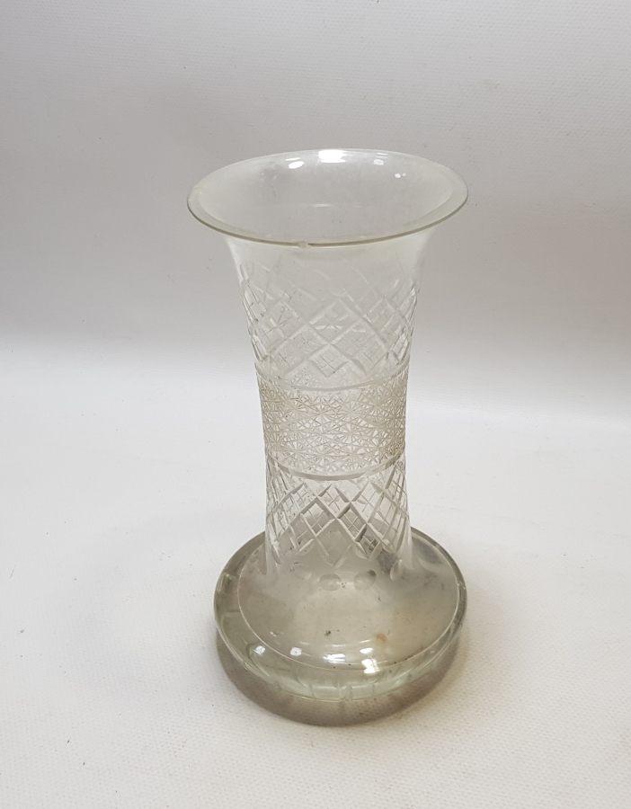 KRİSTAL KESME İŞÇİLİKLİ ANTİKA LEVANTEN İŞİ BÜYÜK BOY VAZO